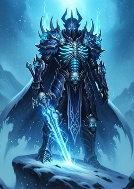 Icy Warrior with Skull Armor