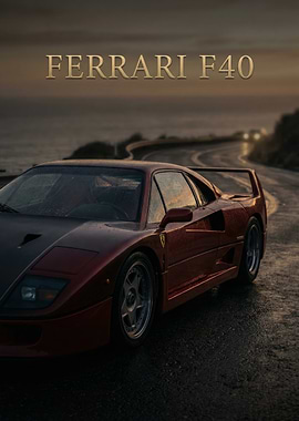 Ferrari F40 on Coastal Road