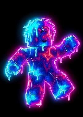 Roblox Character with Neon Drip