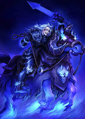 Fantasy Knight on Spectral Horse