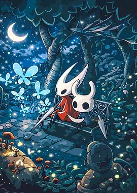 Hollow Knight On a Bench Art