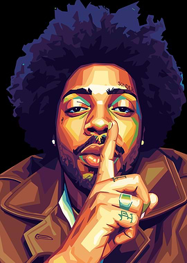 Brent Faiyaz Portrait Art