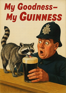 Funny Raccoon My Goodness My Guinness