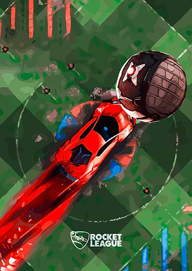 Rocket League Red Car Ball Game