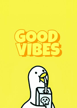 Good Vibes Duck Drinking Juice