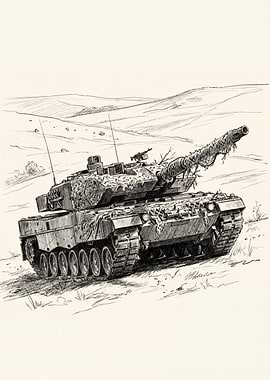 Leopard 2 Tank Sketch