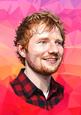 Ed Sheeran Polygon Portrait