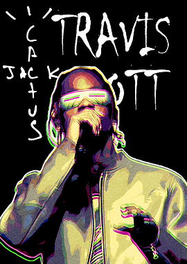 Travis Scott Pop Art Portrait