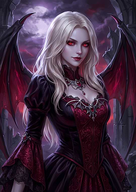 Vampire Woman with Wings