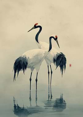 Two Japanese Cranes