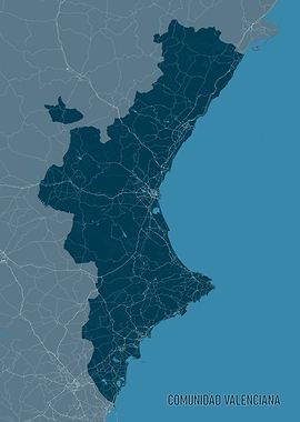Comunidad Valenciana Map
