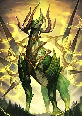 Green Dragon Golden Accents