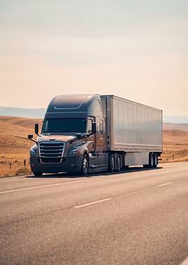 Semi-Truck on Open Road