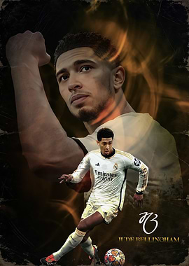 Jude Bellingham Soccer Portrait