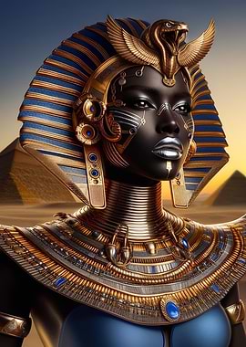 Sphinx Egyptian Pharaoh Woman Portrait