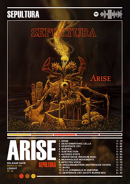 Sepultura Arise Album Cover Poster