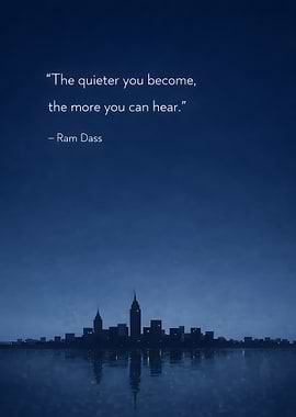 Quiet Cityscape with Inspirational Quote