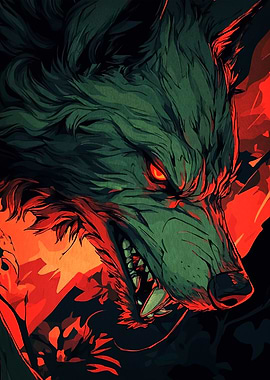 Angry Wolf Illustration