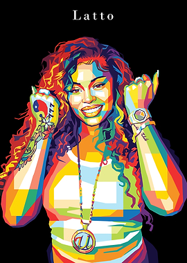 Latto Colorful Pop Art Portrait