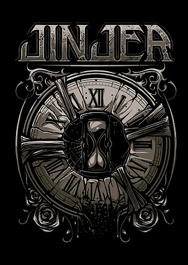 Jinjer Clock with Hourglass