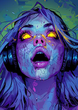 Euphoric Woman with Headphones