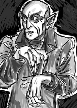 Nosferatu Cartoon Vampire Portrait