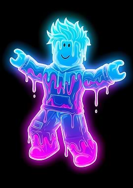 Roblox character with slime effect