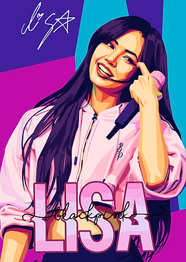 Lisa Blackpink Pop Art Portrait