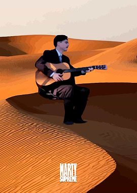 Marty Supreme Desert Guitarist