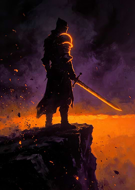 Dark Knight on Cliff Edge