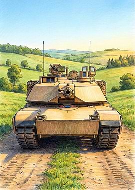 M1 Abrams Tank in Field