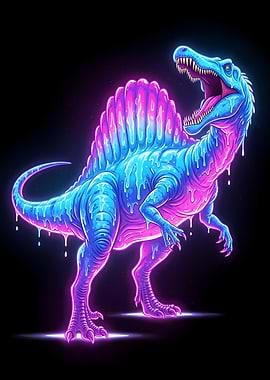 Neon Spinosaurus Dinosaur