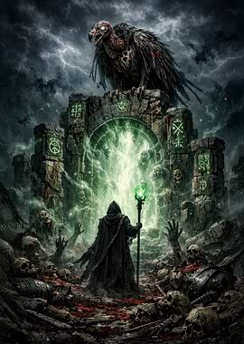 Necromancer and Vulture by Portal