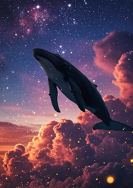 Whale in the starry sky