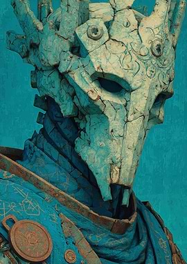 Stone Guardian with Turquoise Armor