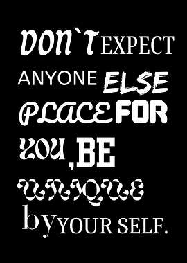 Inspirational Typography on Black Background