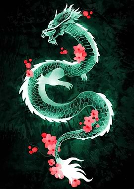 Dragon with Cherry Blossoms