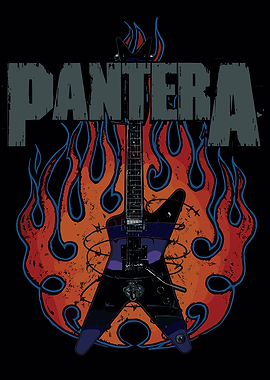 Pantera Guitar Flames