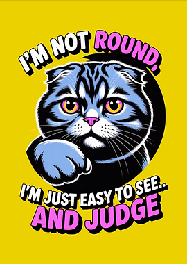 Funny Cat Illustration with Text