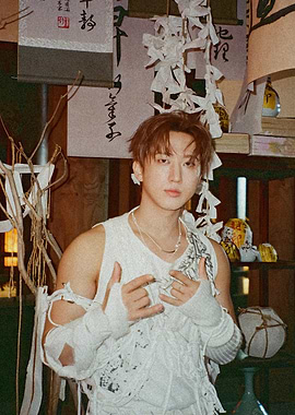 Changbin in White Outfit