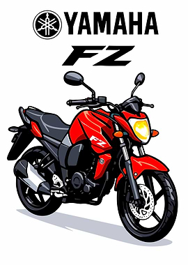 Yamaha FZ Motorcycle Illustration