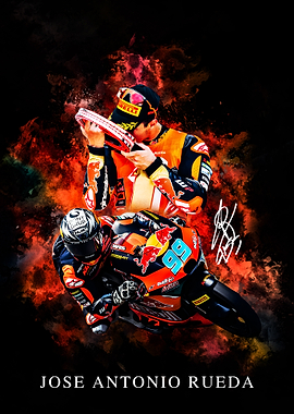 Jose Antonio Rueda Motorcycle Racing Portrait