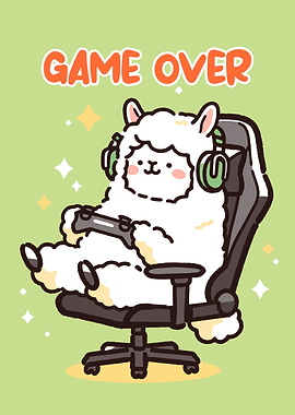Game Over Alpaca Gamer