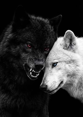 Black and White Wolves love