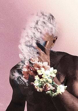 Floral Portrait with Abstract Overlay Frank Ocean