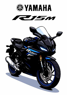 Yamaha R15M Motorcycle Illustration