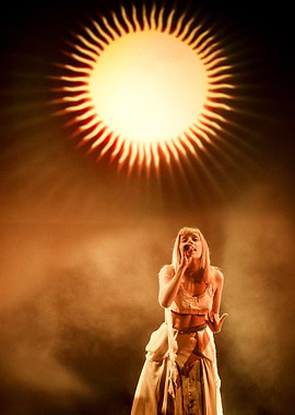 Aurora performing live on stage