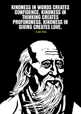 Lao Tzu Quote Black and White