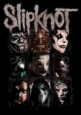 Slipknot Band Masks Collage