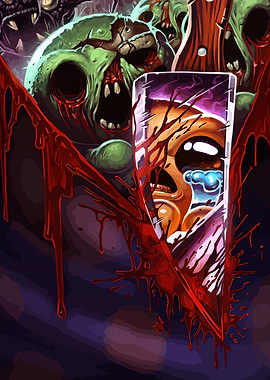 Zombie Horde with Crying Skull